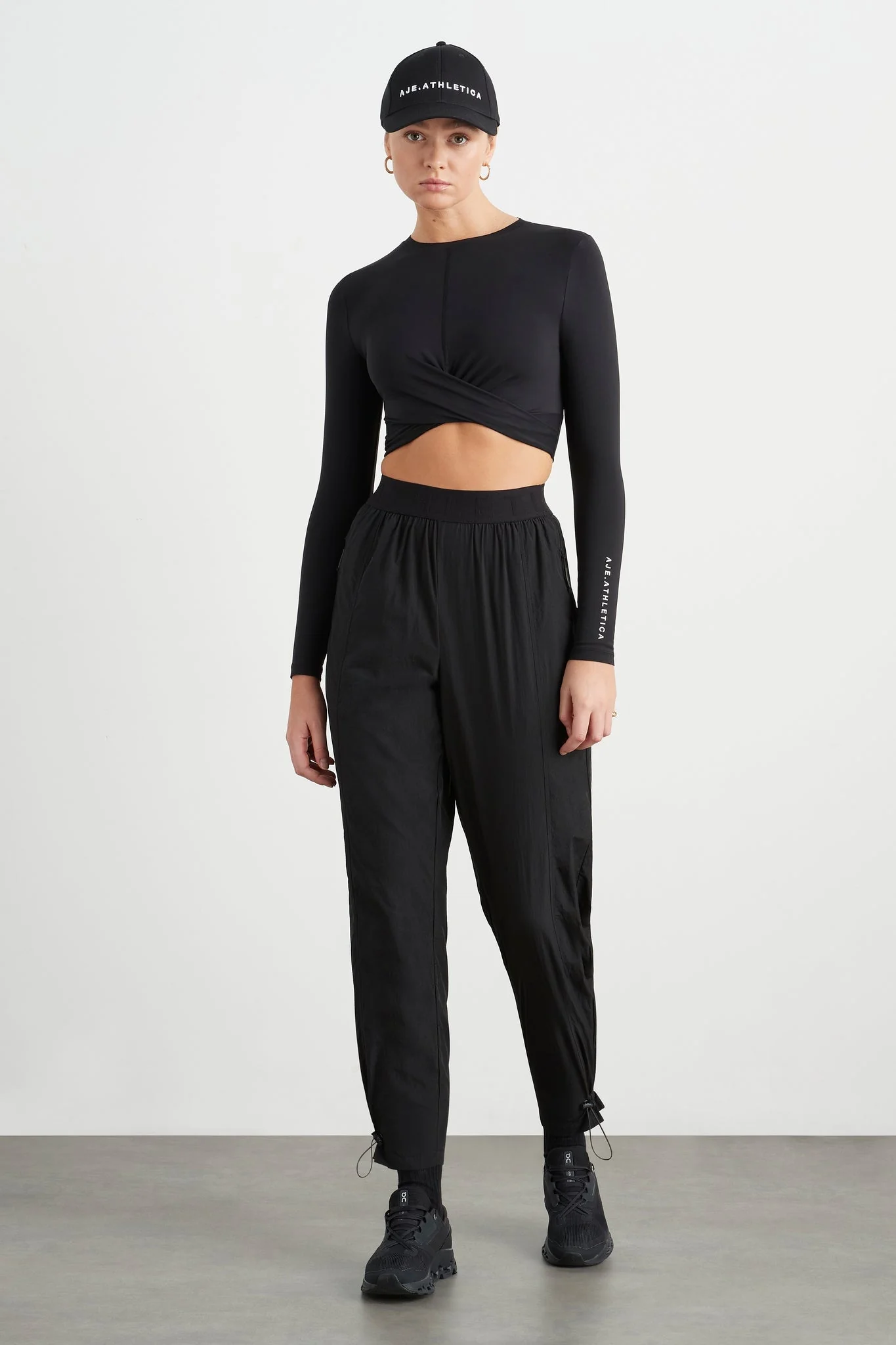 Twist Front Long Sleeve Crop Top 328 - Image 3
