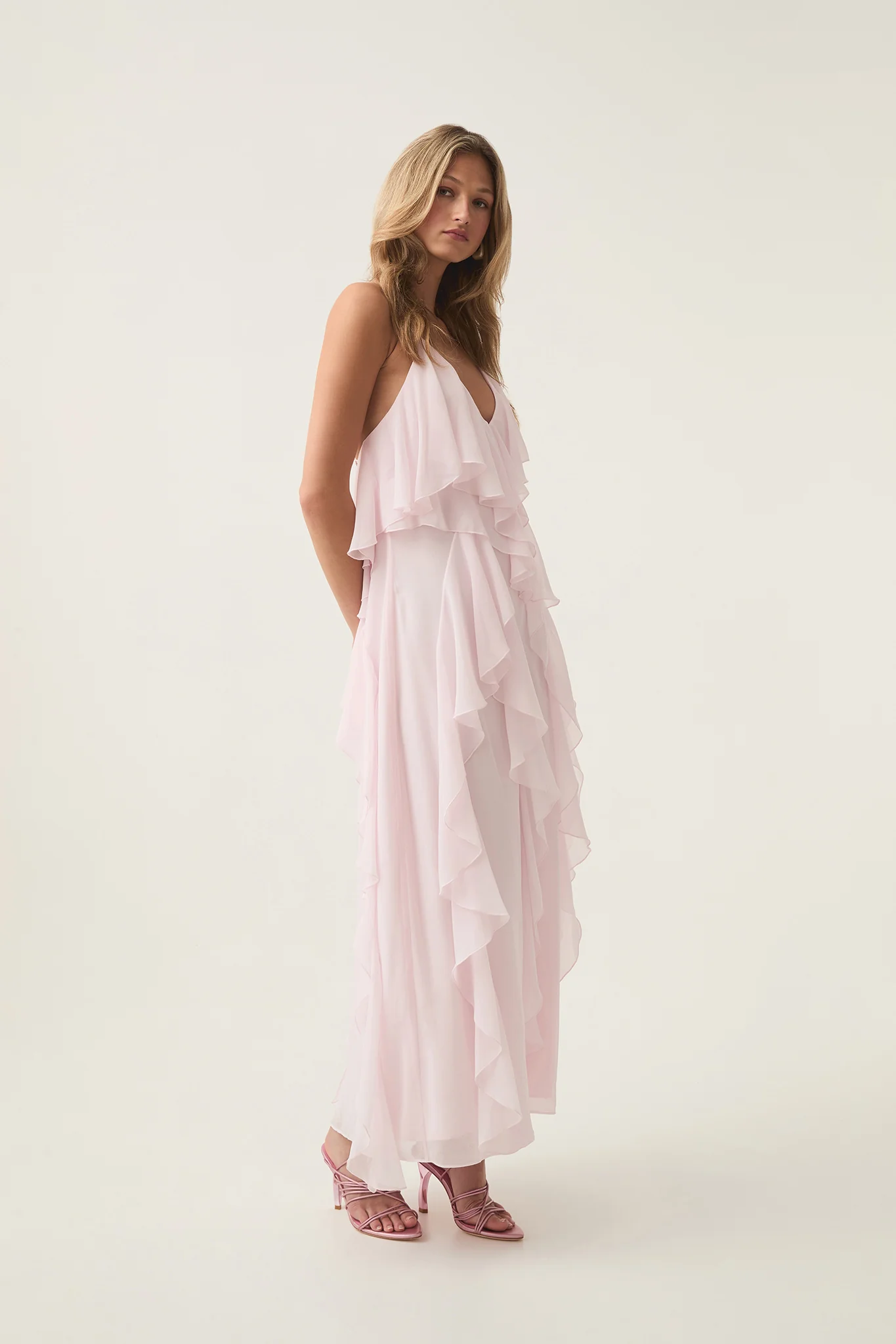 Valentine Frill Maxi Dress - Image 3