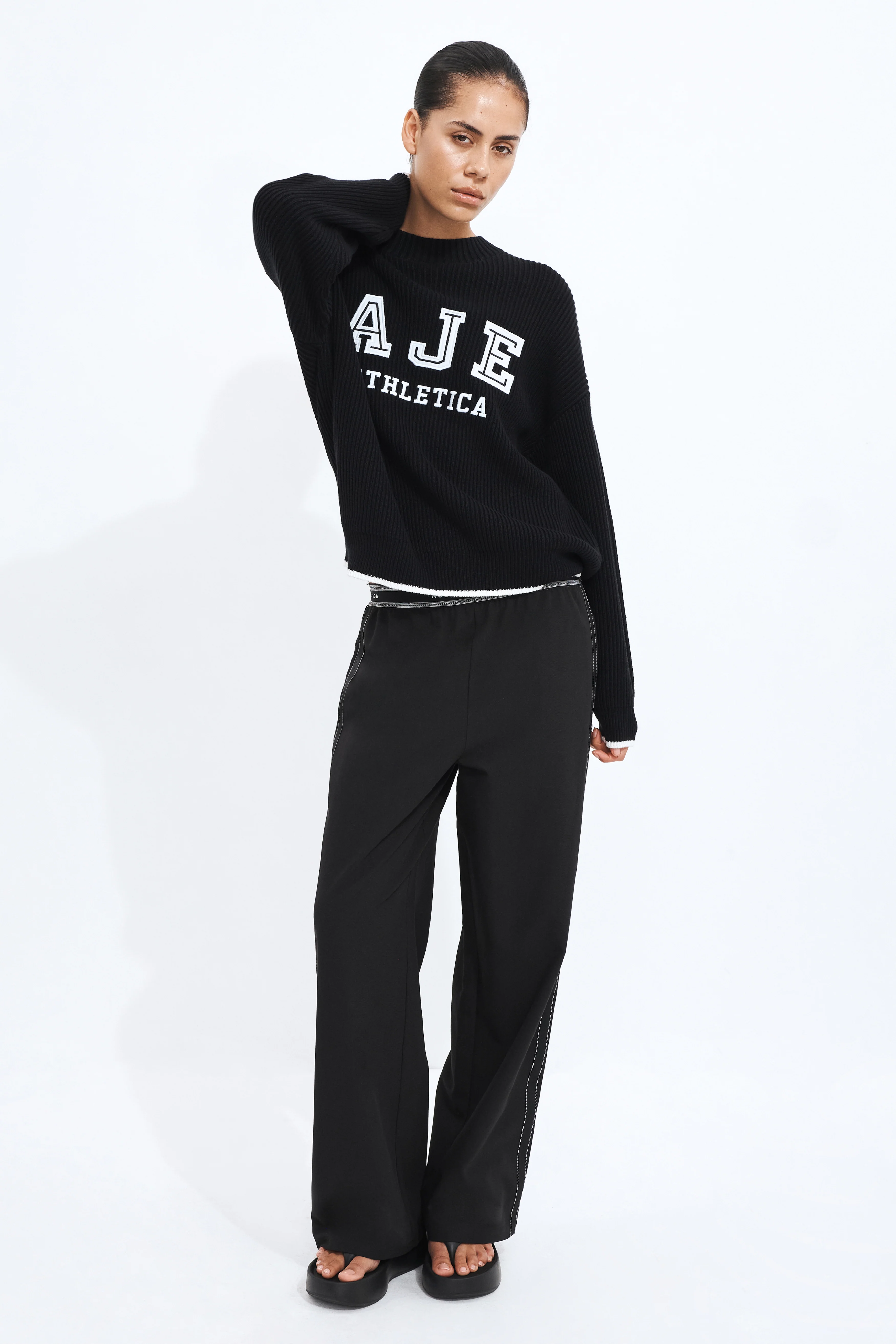 Varsity Logo Rib Jumper - Image 3