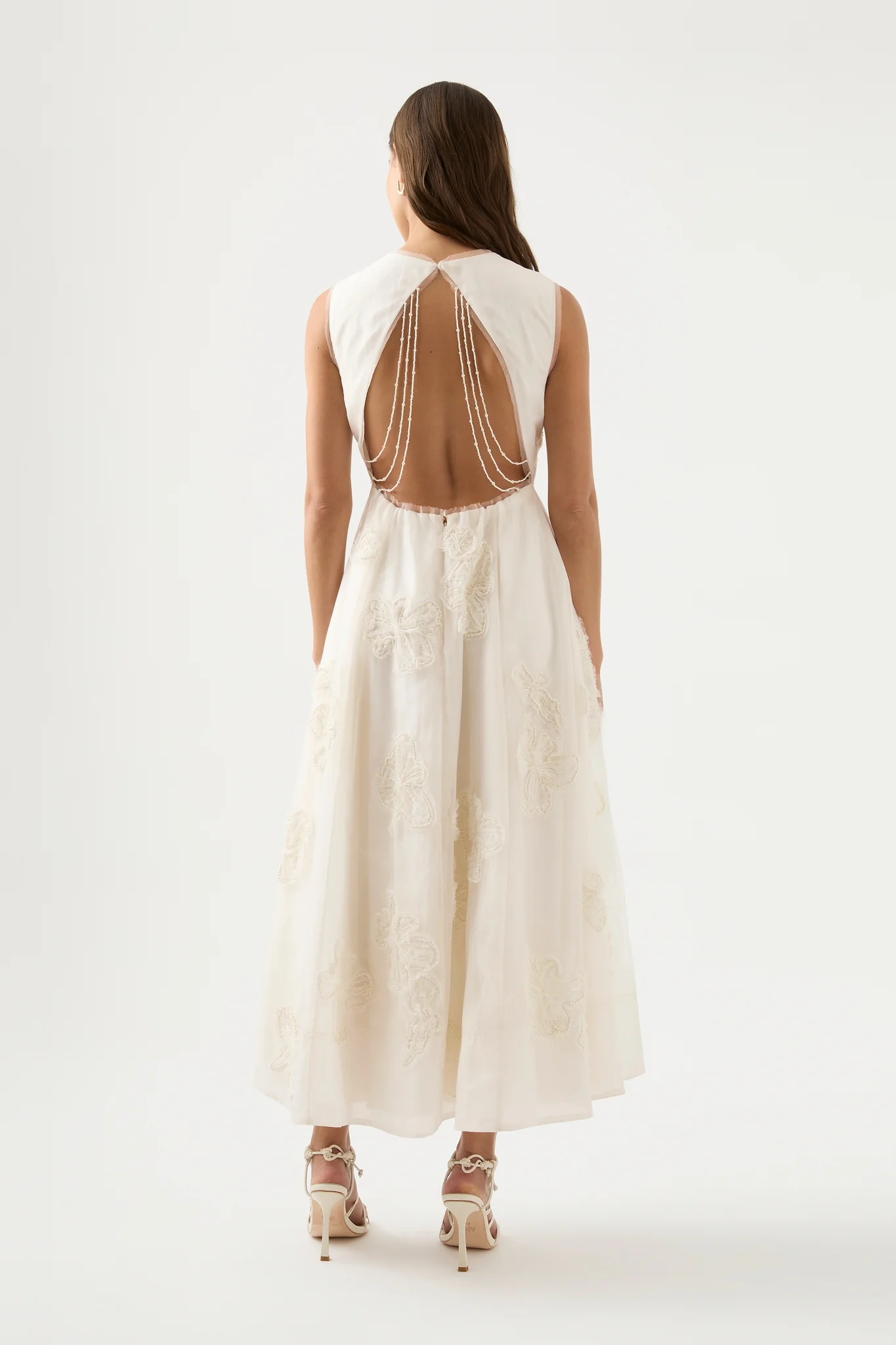 Vera Beaded Flower Midi Dress
