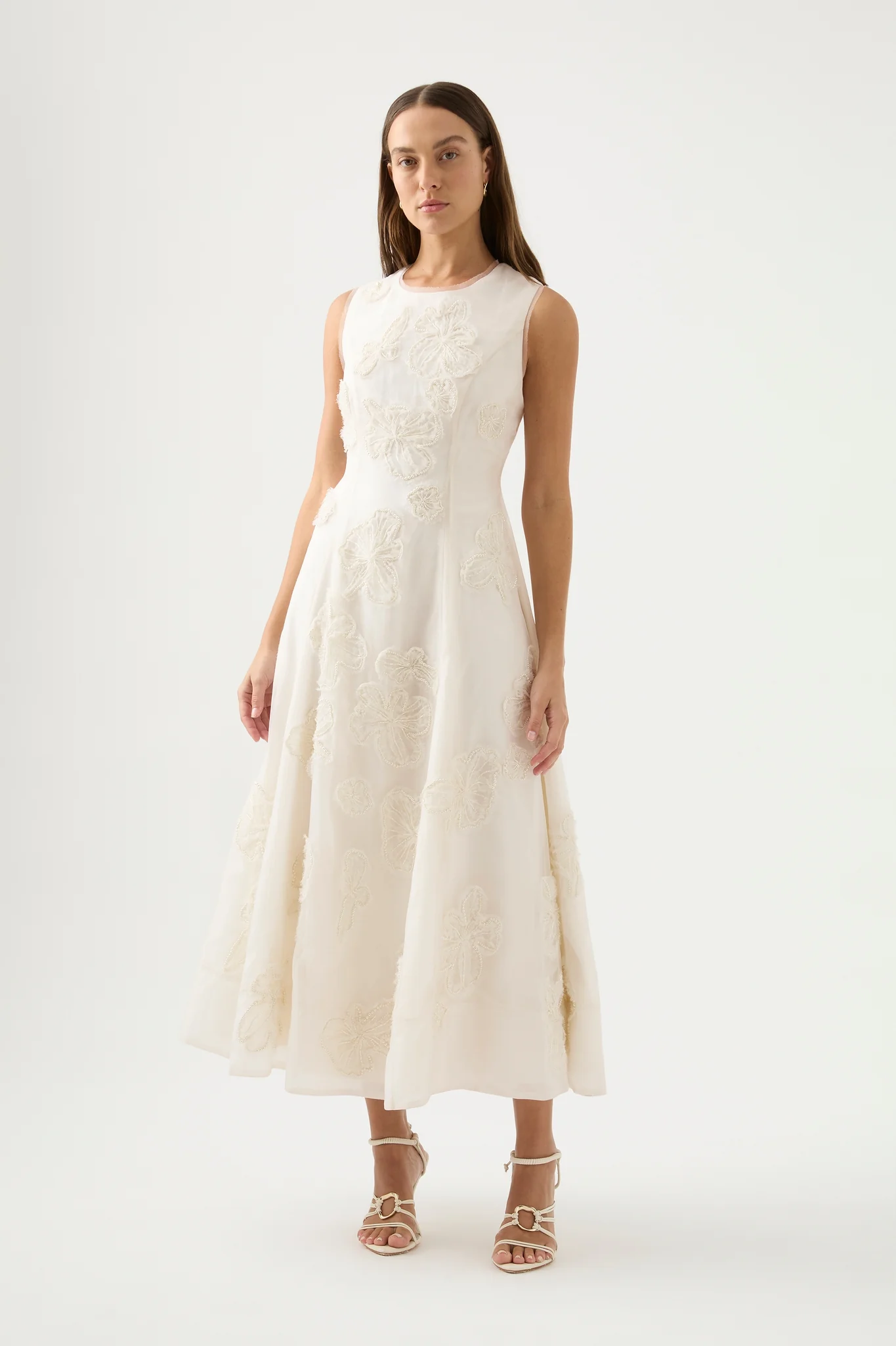 Vera Beaded Flower Midi Dress - Image 3