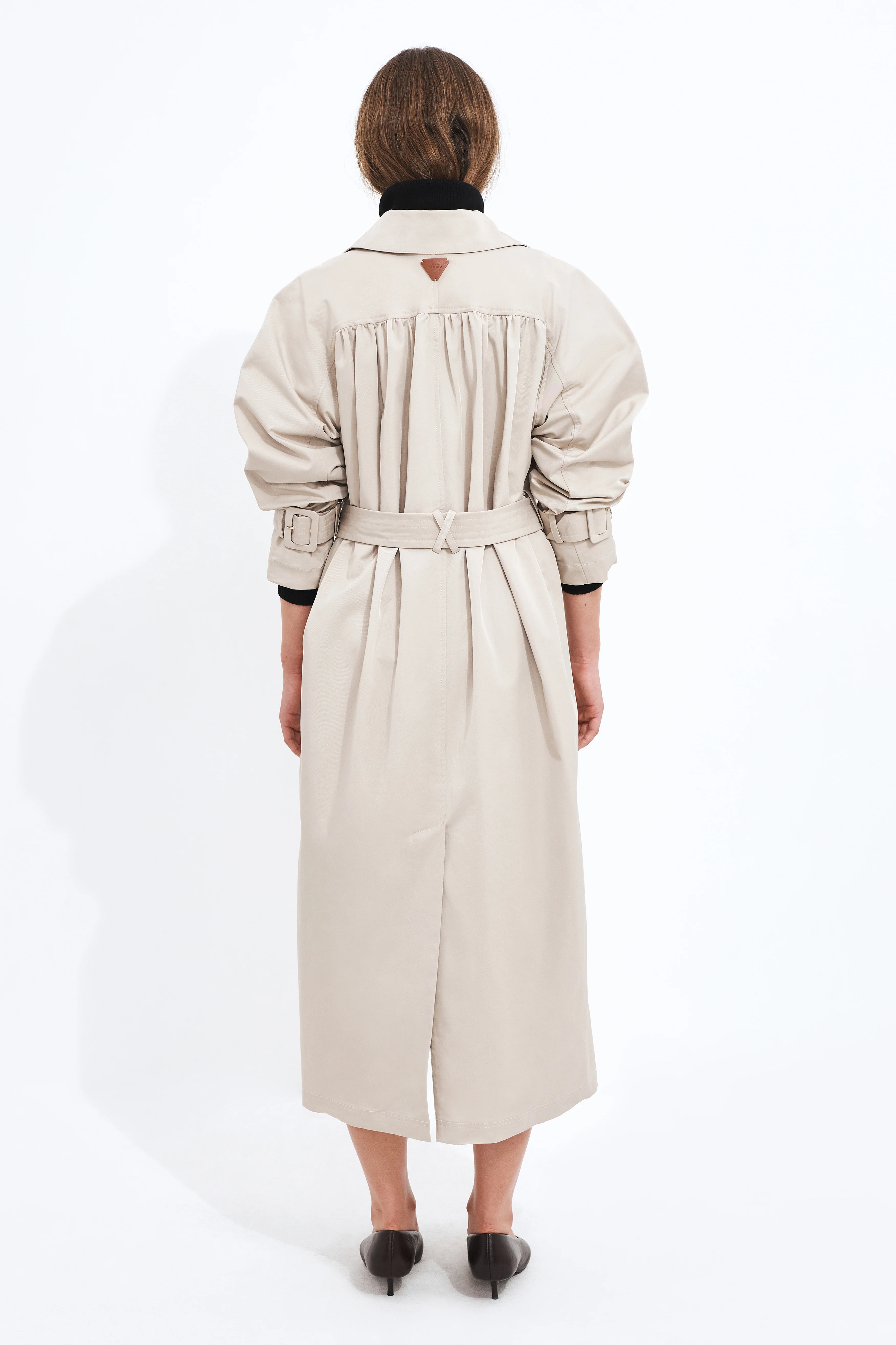 Verona Long Line Trench Coat - Image 7