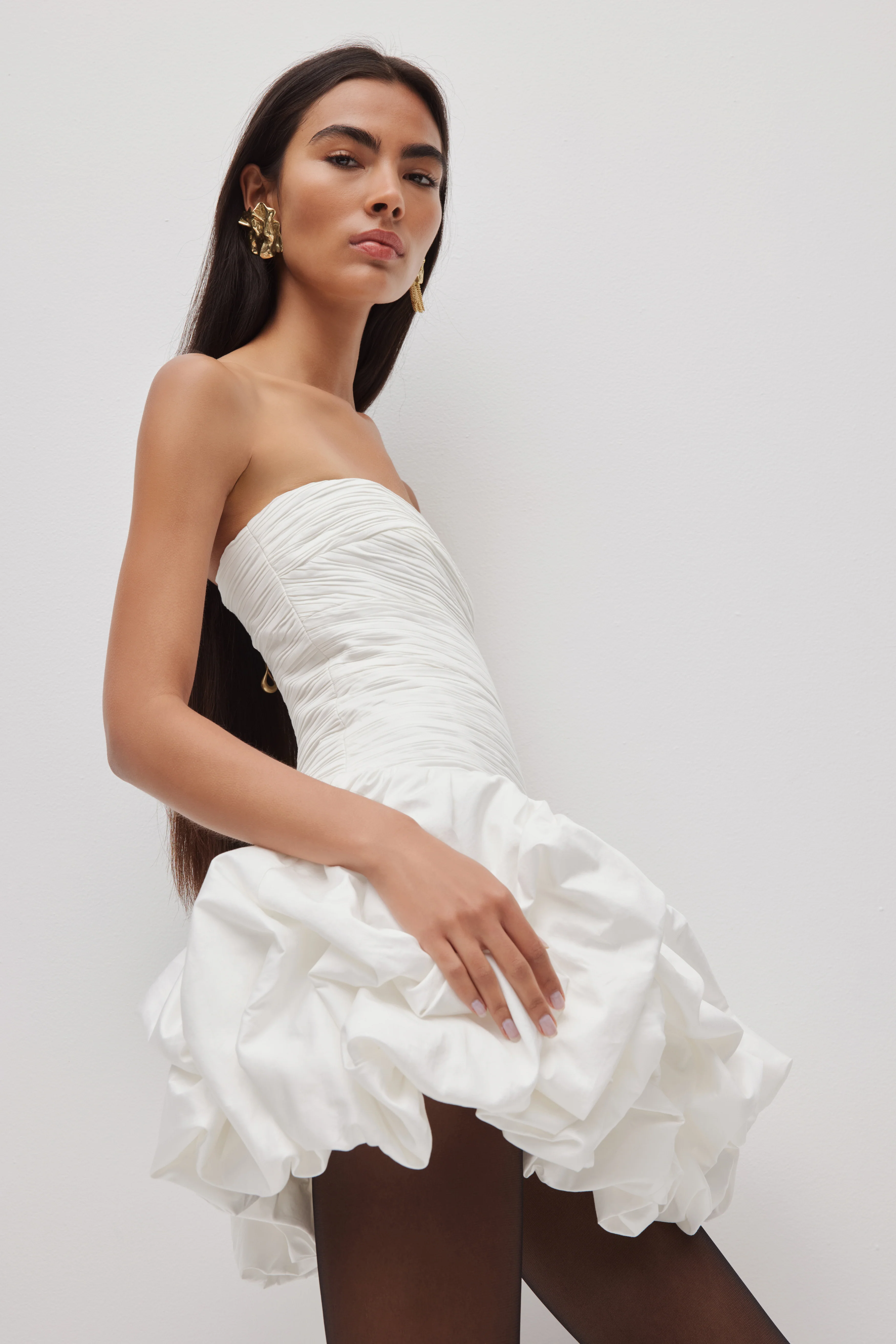Violette Bubble Hem Mini Dress - Image 14
