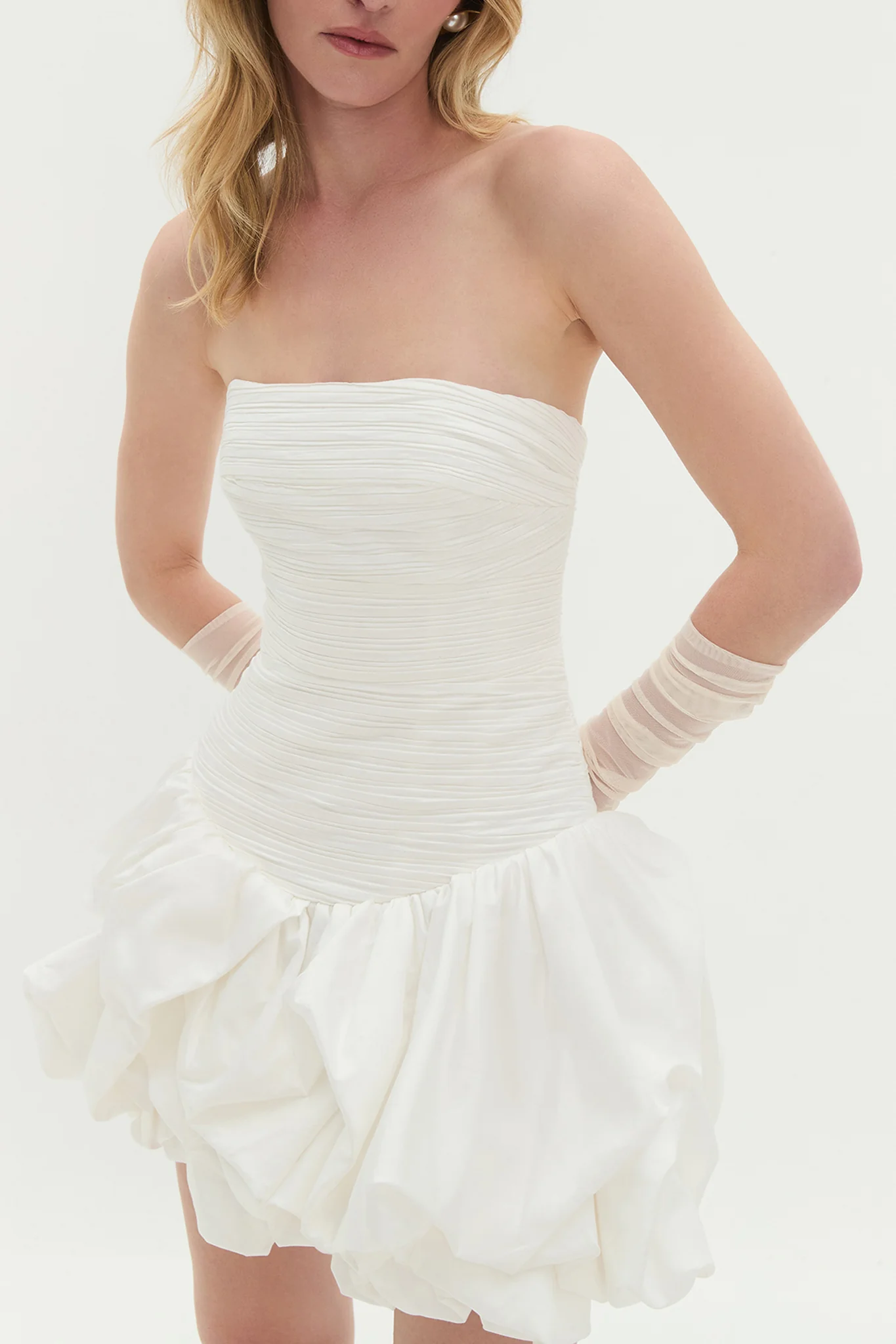 Violette Bubble Hem Mini Dress - Image 6