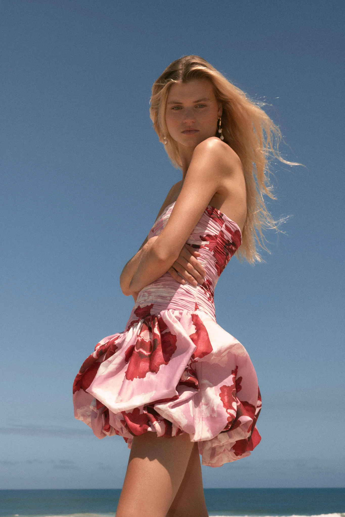 Violette Bubble Hem Mini Dress - Image 7