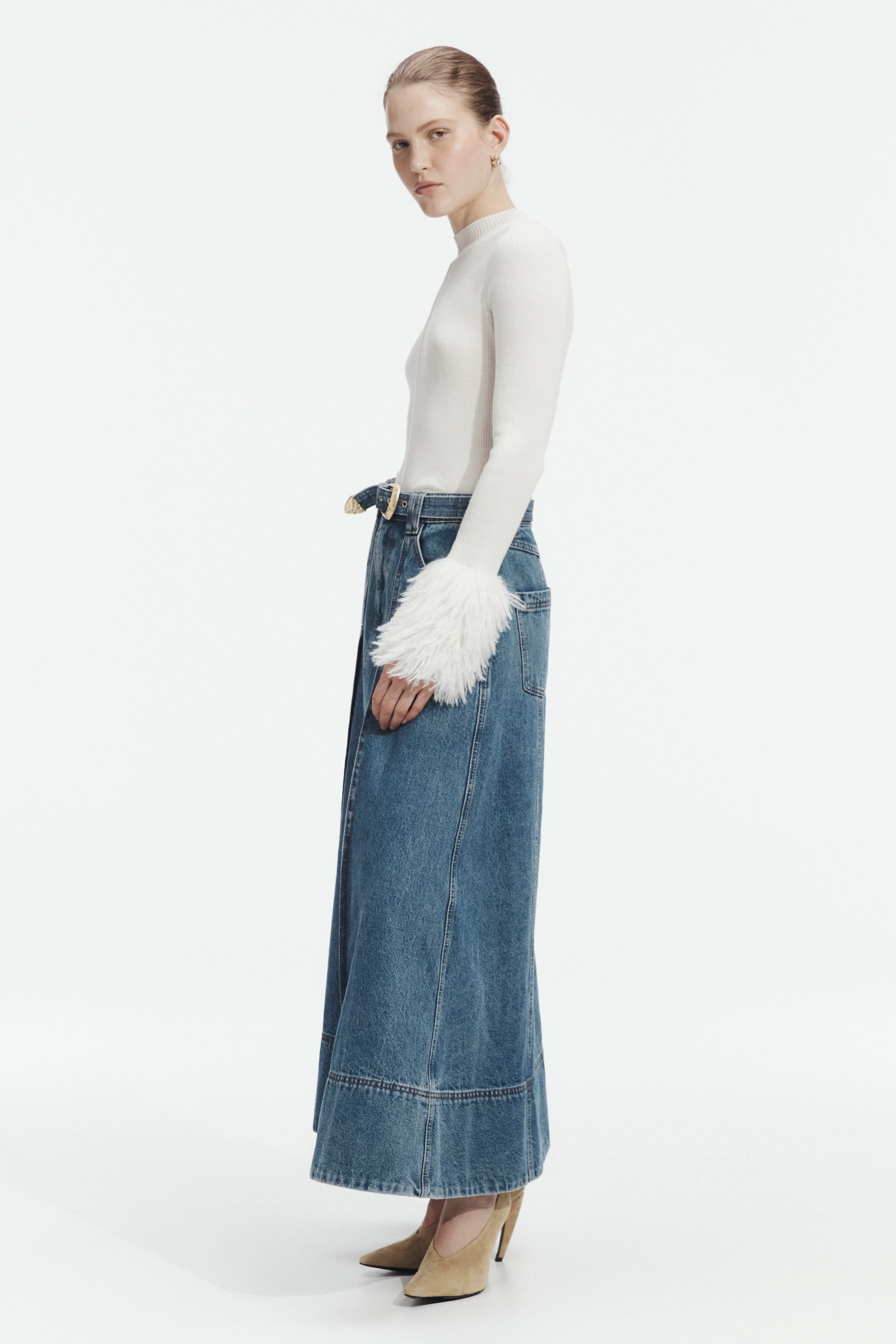 Viva Denim Midi Skirt - Image 5