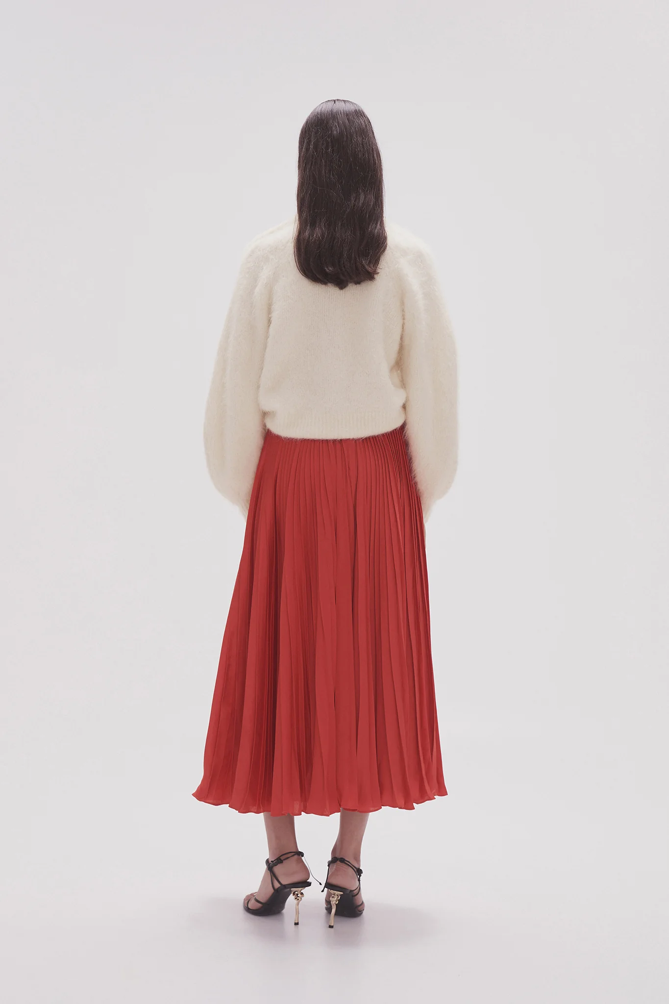 Wondrous Pleated Satin Skirt - Image 5