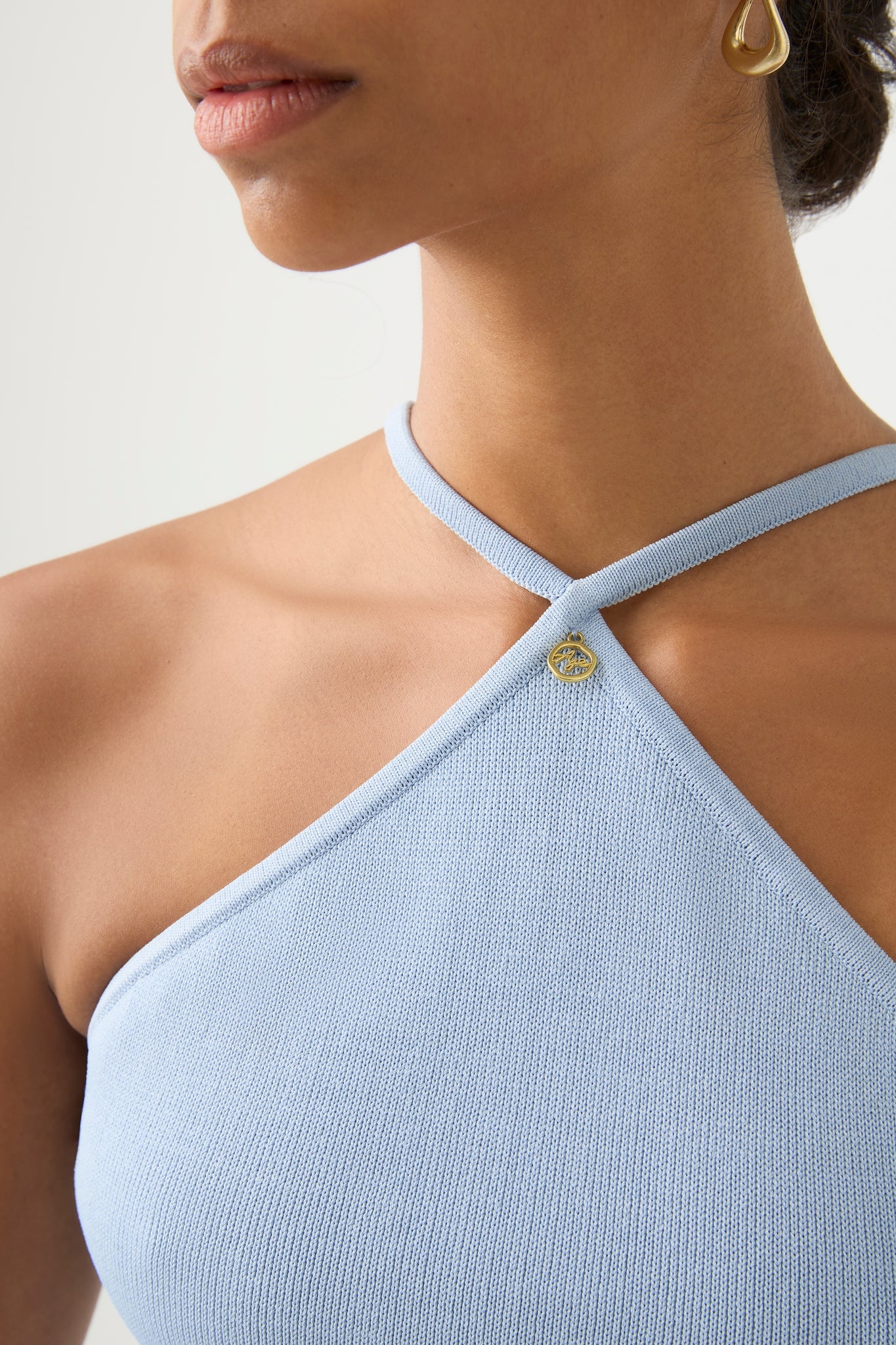 Xanthe Halter Knit Crop Top - Image 4