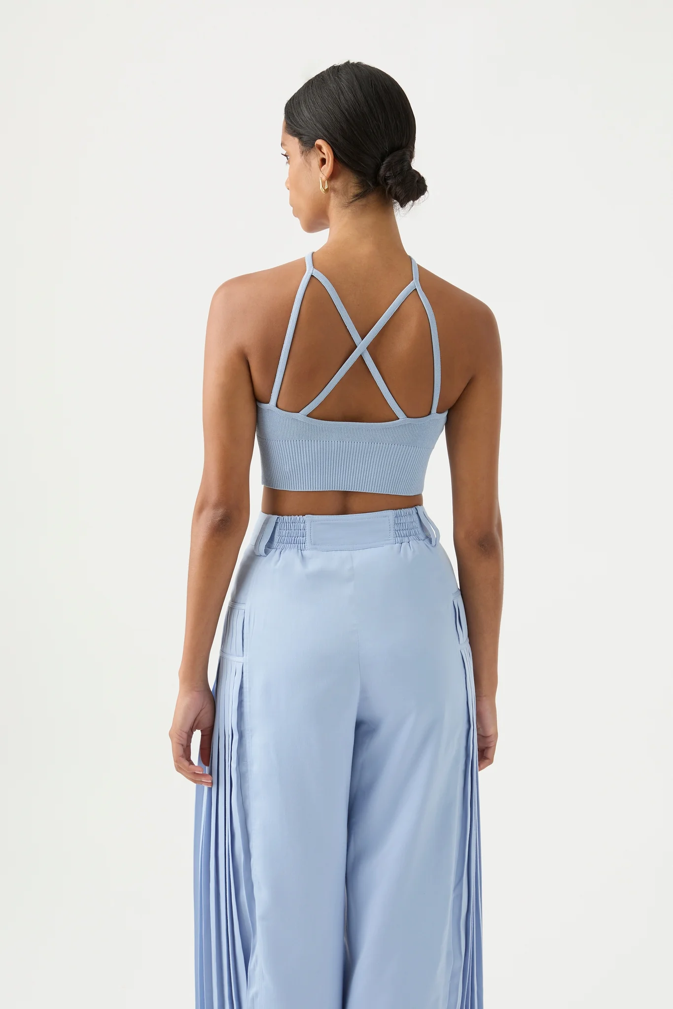 Xanthe Halter Knit Crop Top - Image 6