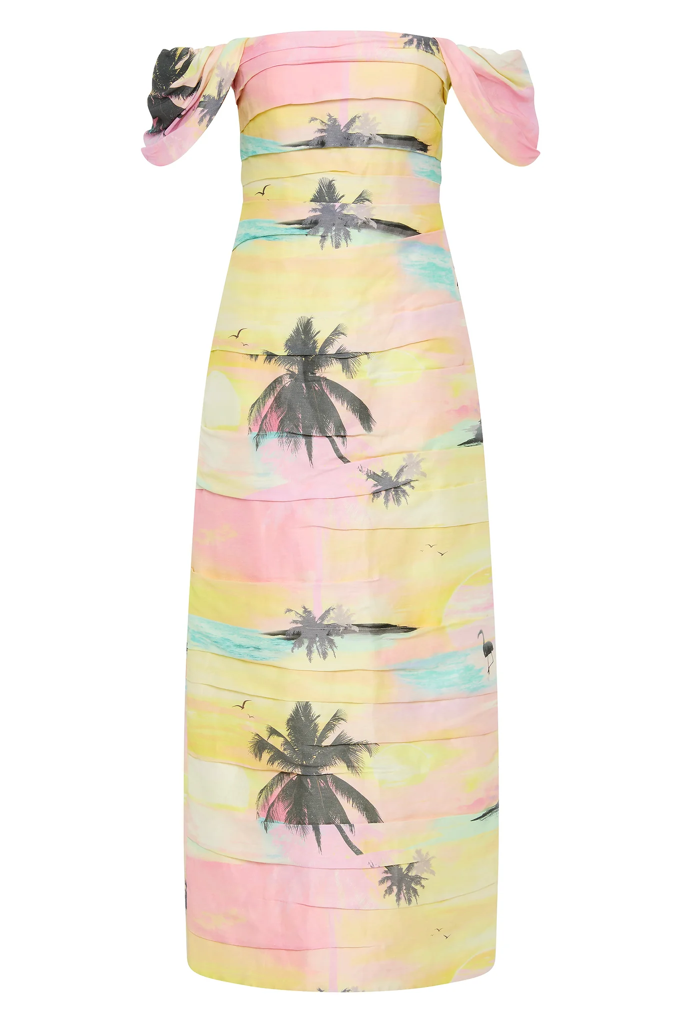 Zara Gathered Maxi Dress - Image 2