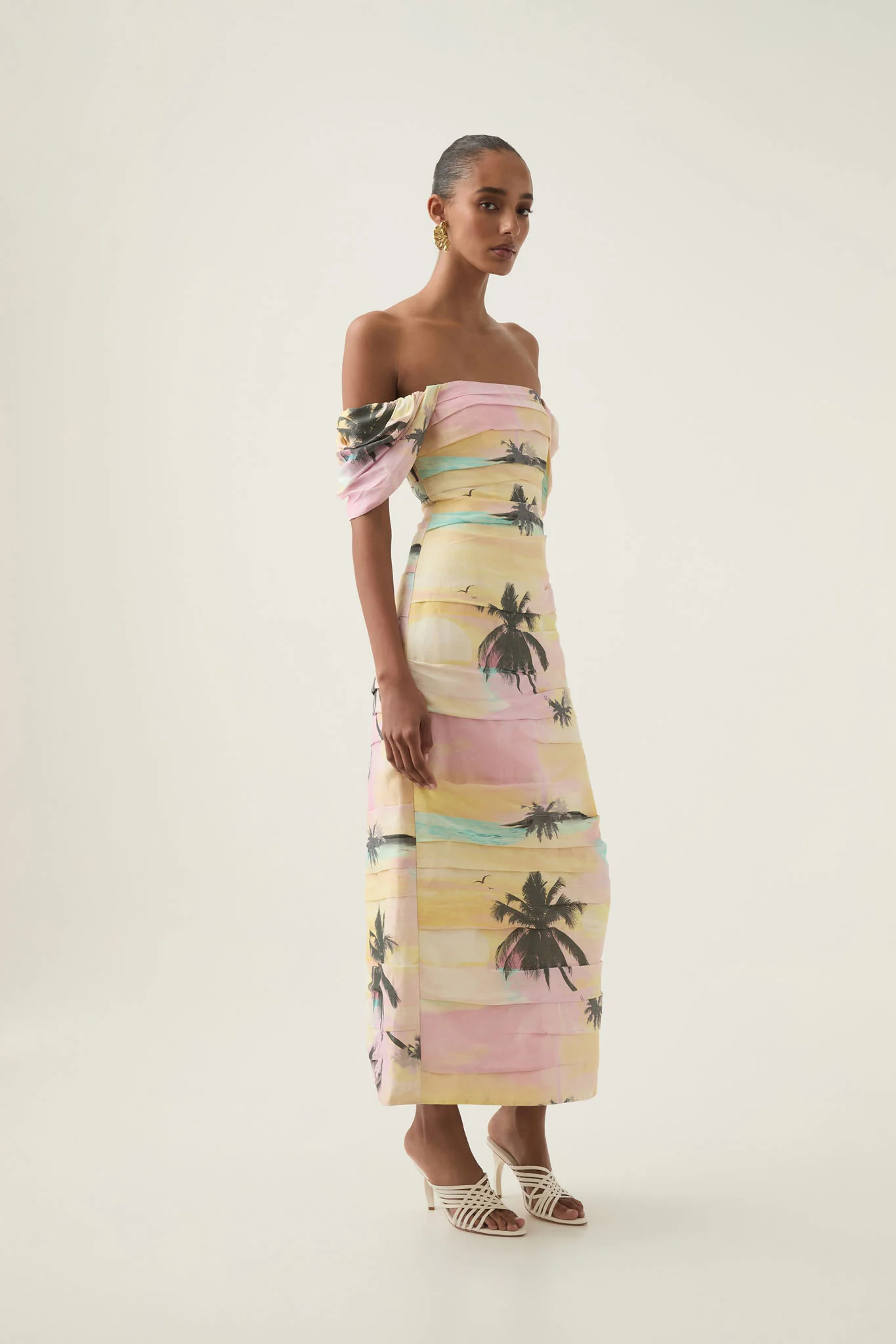 Zara Gathered Maxi Dress - Image 5