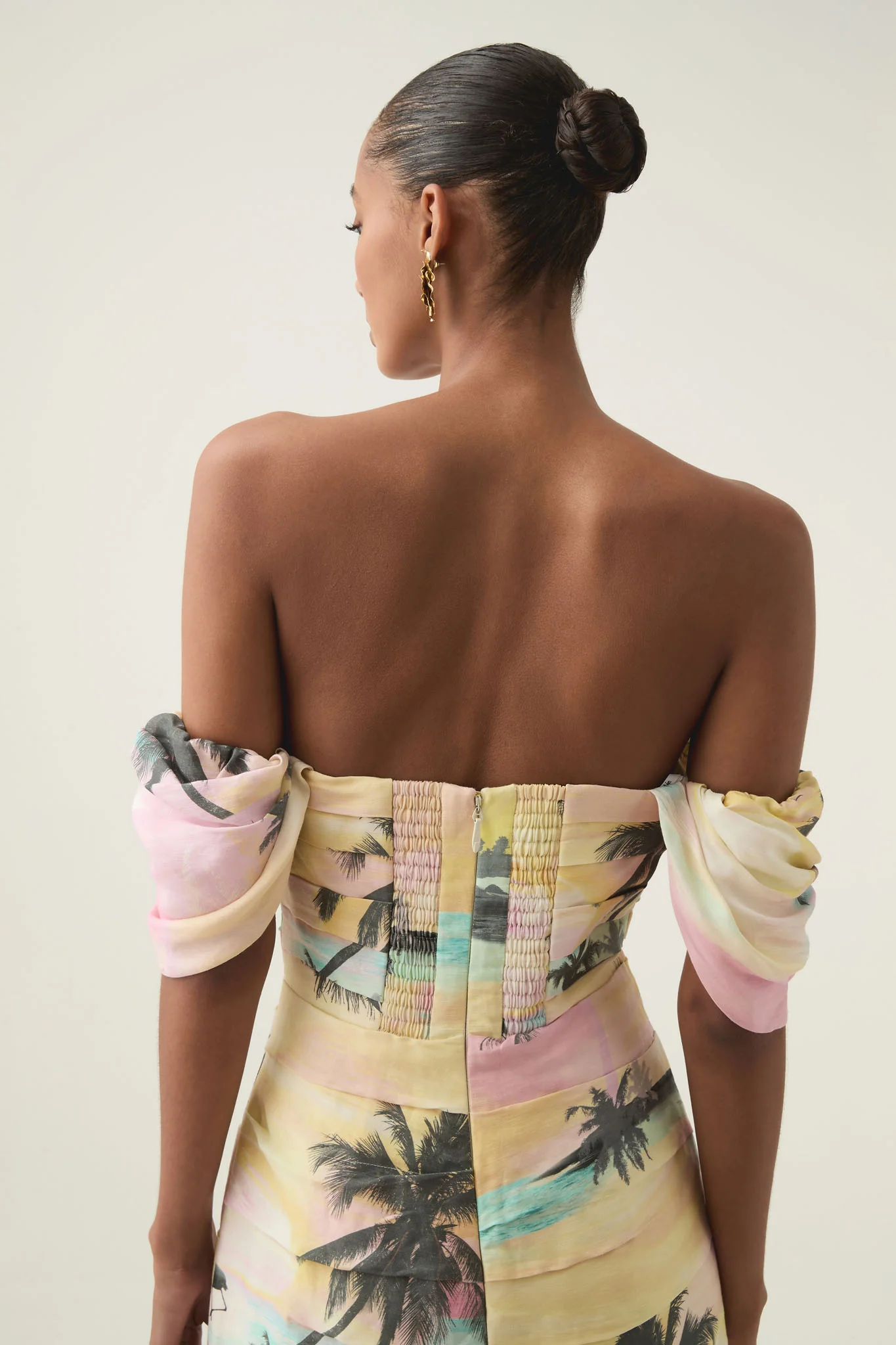 Zara Gathered Maxi Dress - Image 7