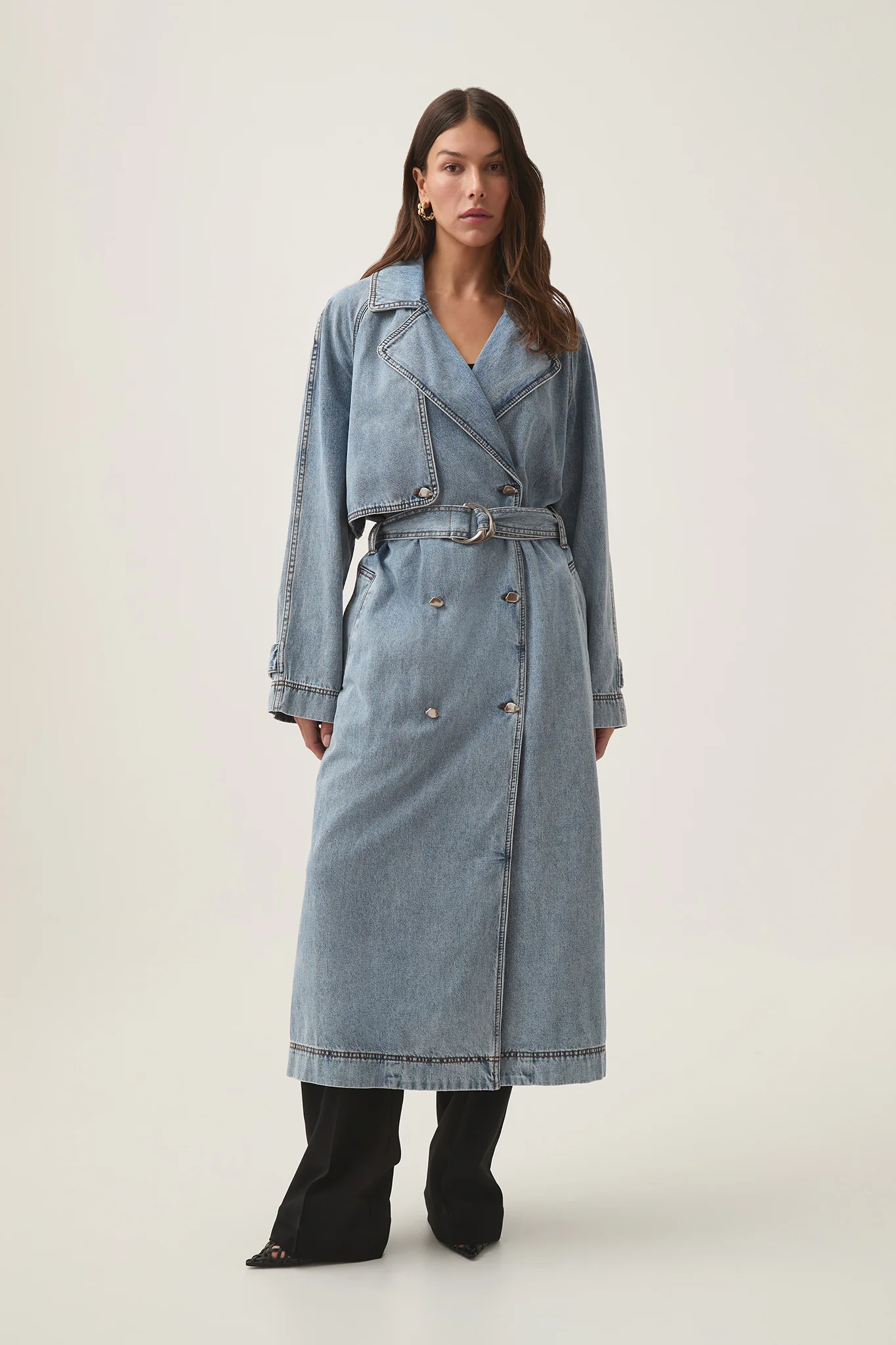 Zariah Denim Trench - Image 11