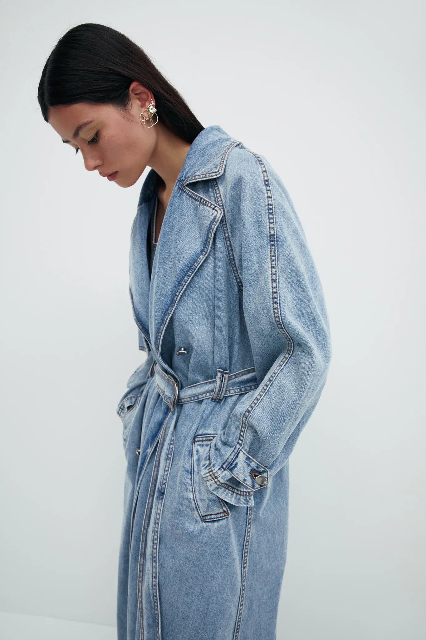 Zariah Denim Trench - Image 12