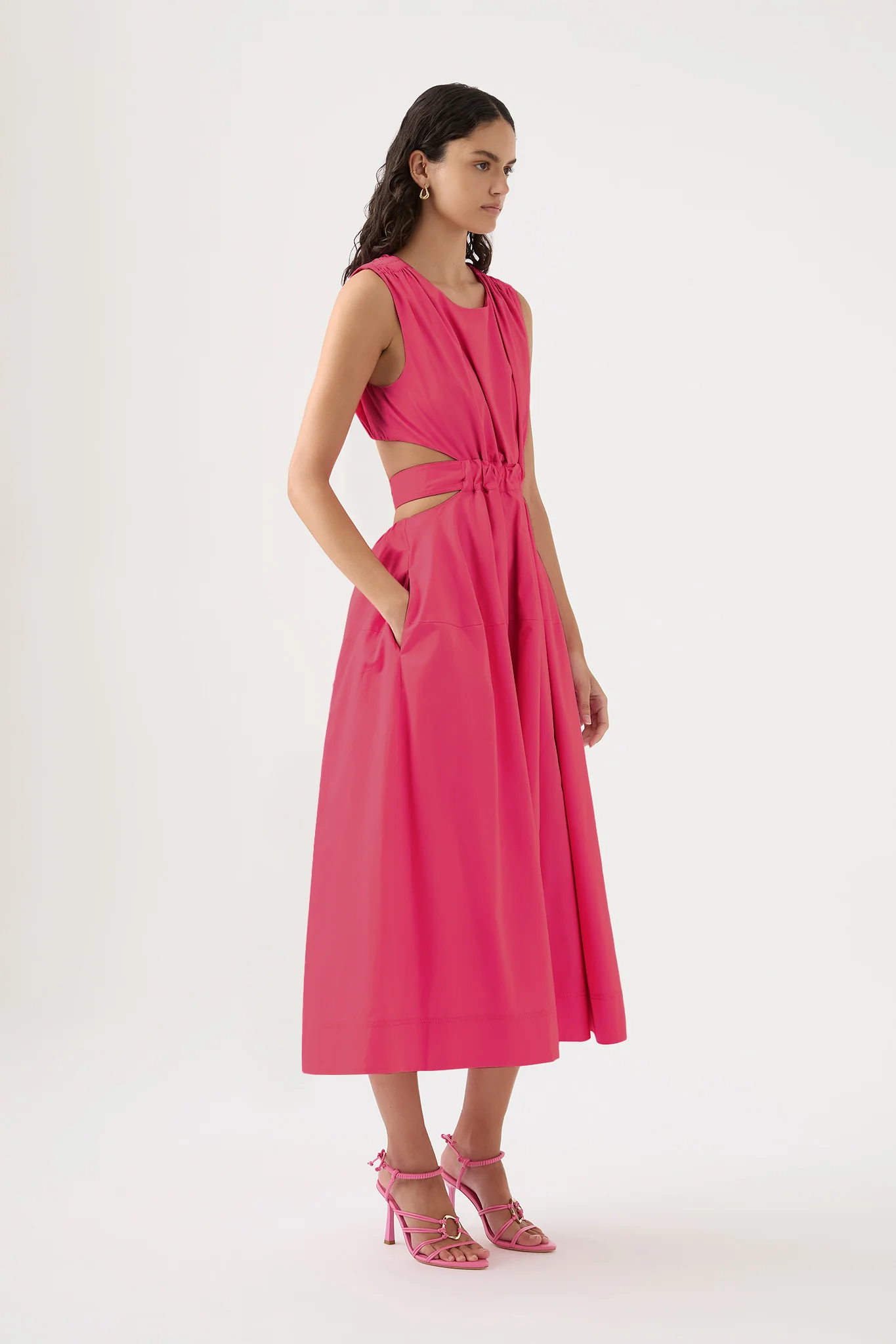 Zorina Tie Midi Dress - Image 4