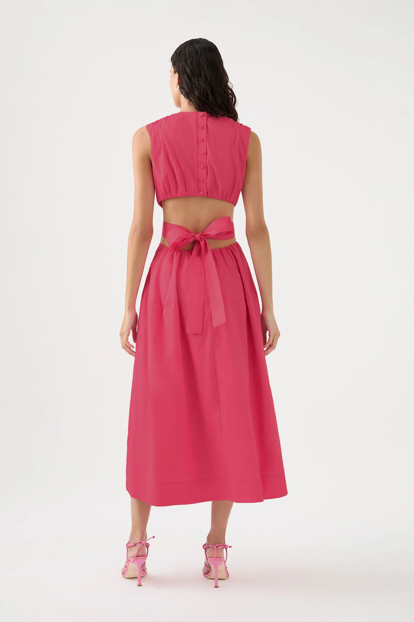 Zorina Tie Midi Dress - Image 5
